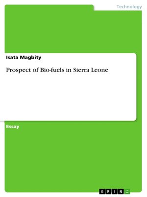 cover image of Prospect of Bio-fuels in Sierra Leone